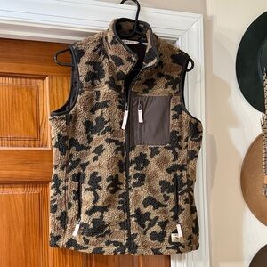 Orvis Brown and Black Camo Sherpa Vest